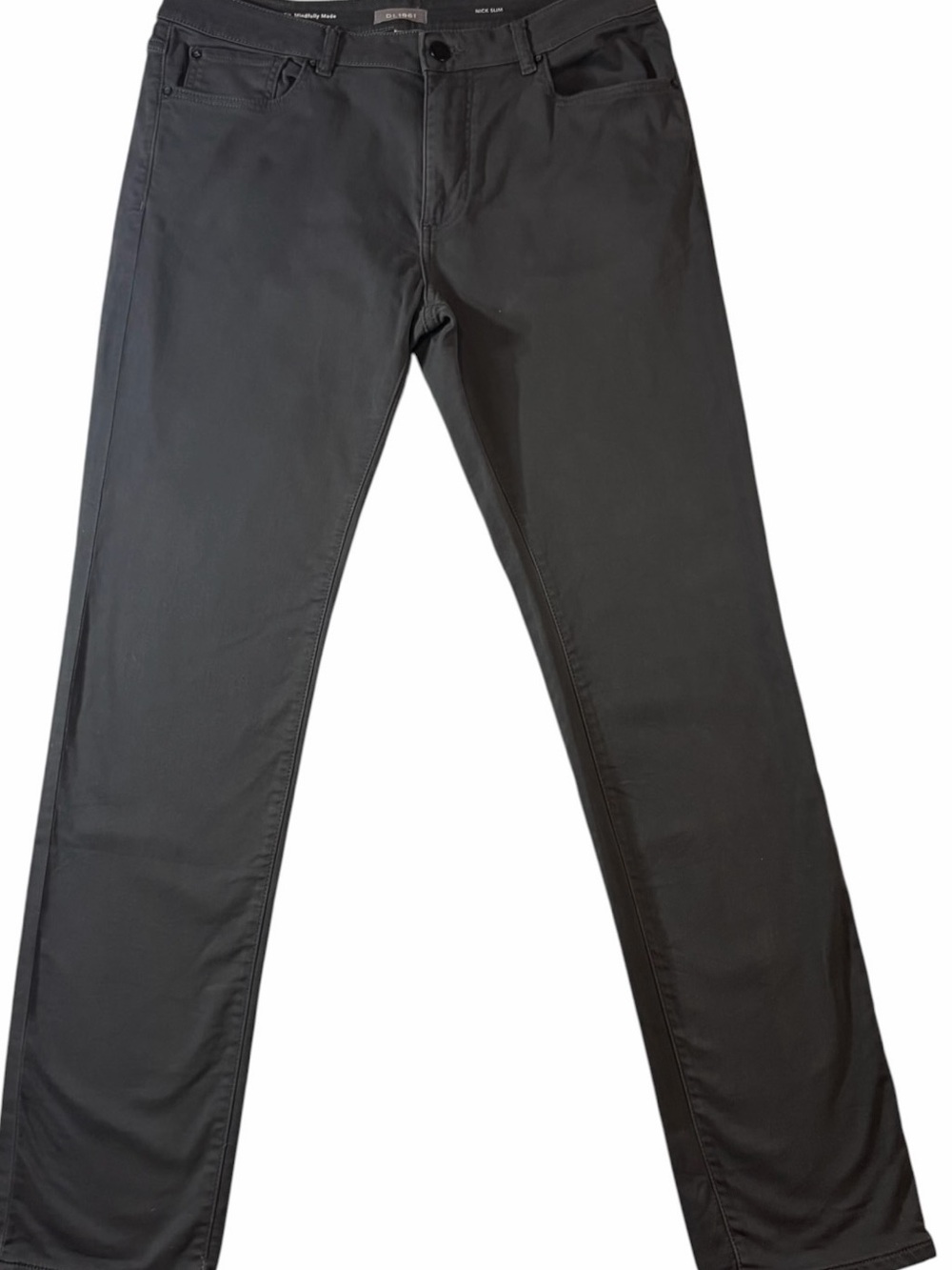 DL1961 Nick Slim Dewey Black Stretch Jeans Men's 35x34 Modern Minimalist